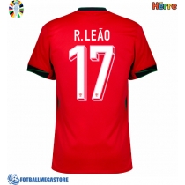 Fotballdrakt Herre Portugal Rafael Leao #17 Hjemmedrakt EM 2024 Kortermet